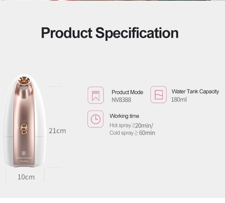 Hot and Cold Nano Spray Face Steamer