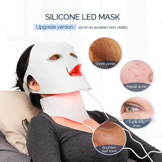 7-Color LED Silicone Mask - Portable, Powerful and Glow-Boosting