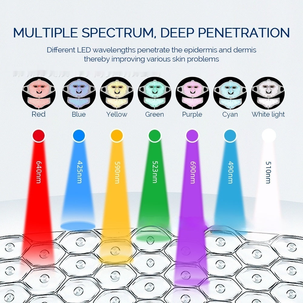 7-Color LED Silicone Mask - Portable, Powerful and Glow-Boosting