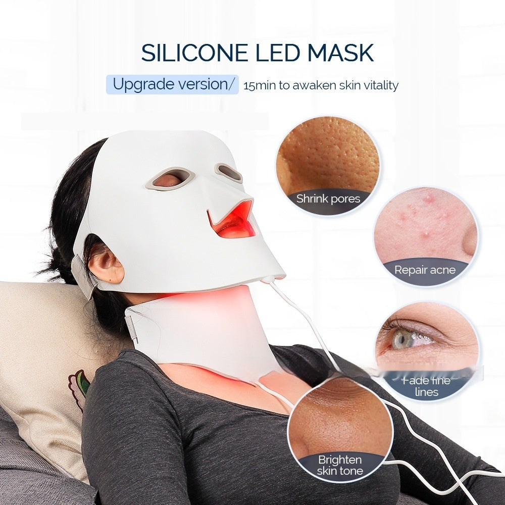 7-Color LED Silicone Mask - Portable, Powerful and Glow-Boosting