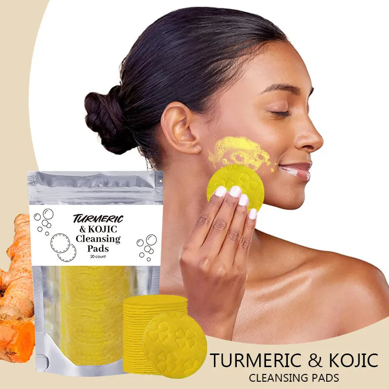 Turmeric Exfoliating Cleansing Pads – Brighten, Smooth, and Glow