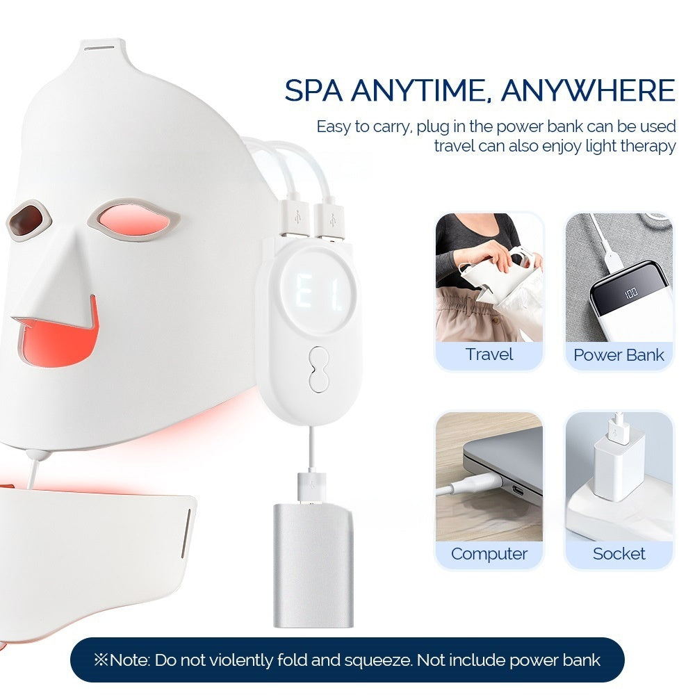 7-Color LED Silicone Mask - Portable, Powerful and Glow-Boosting